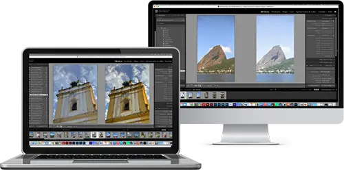 Aulas do curso no computador e no notebook